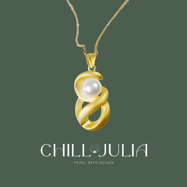 Artemis 18K Gold-Plated Pearl Necklace – Perfectly Round Natural Pearl Pendant | Elegant Minimalist Jewelry Gift for Women